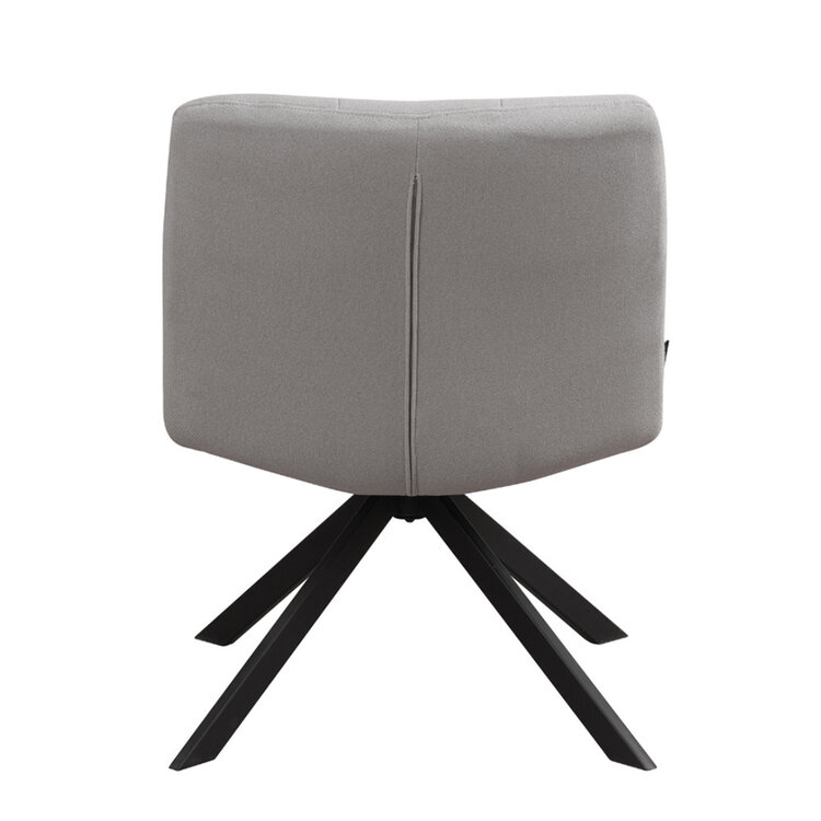 Fauteuil scandinave Eevi gris clair tissu recyclé