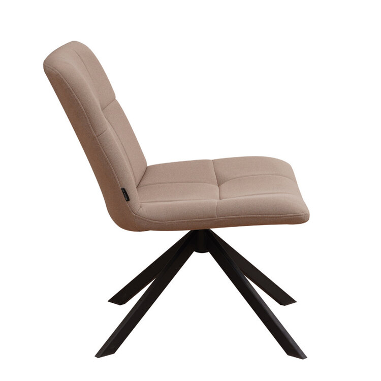 Fauteuil scandinave Eevi taupe tissu recyclé