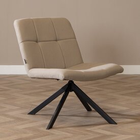 Fauteuil scandinave Eevi taupe tissu recyclé
