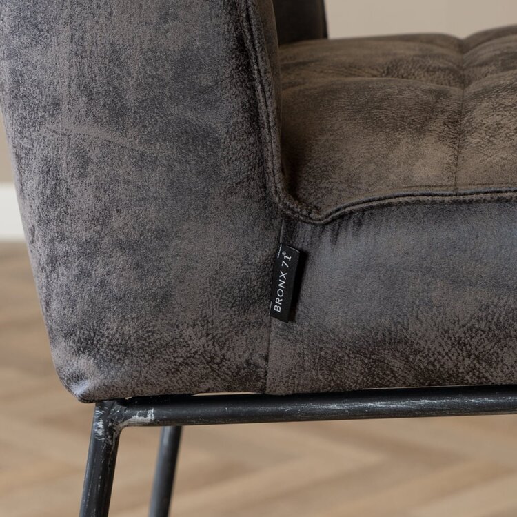 Tabouret de bar Abel industriel anthracite 82 cm