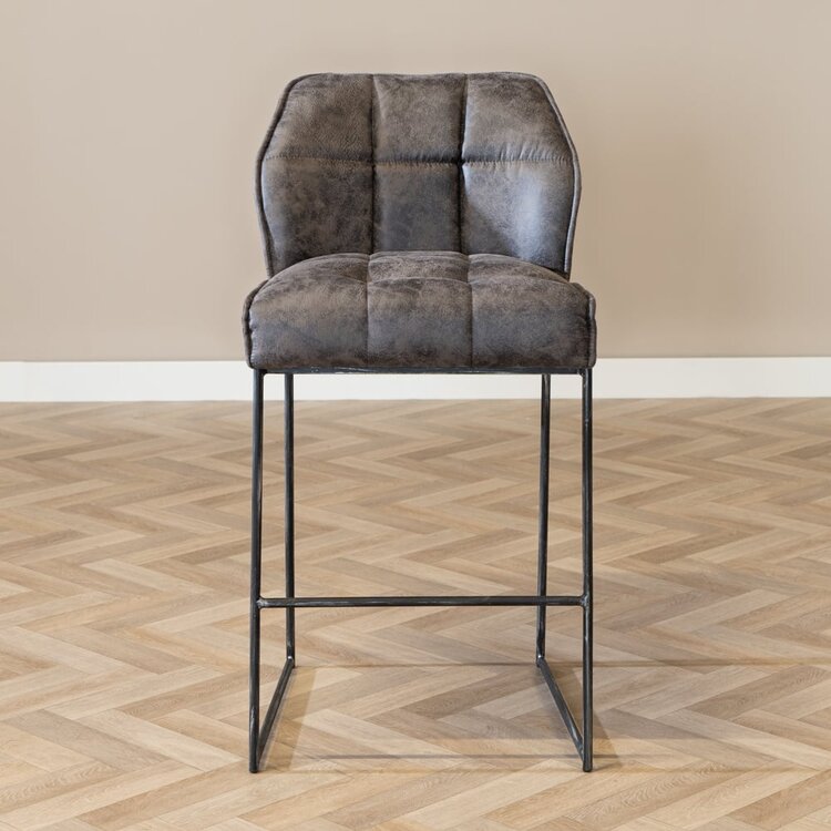 Tabouret de bar Abel industriel anthracite 82 cm