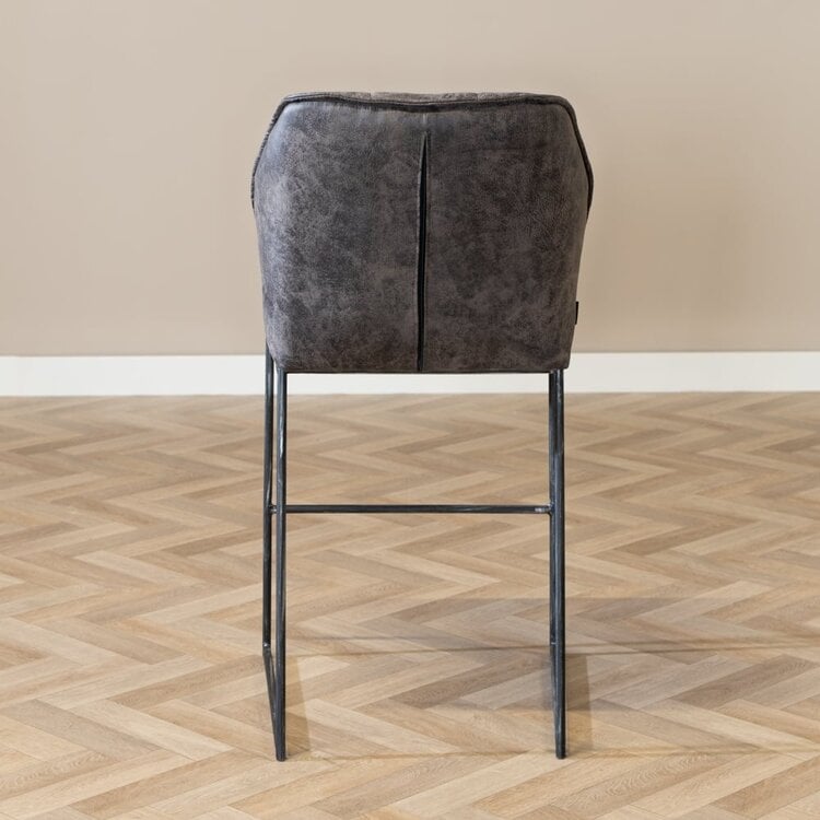 Tabouret de bar Abel industriel anthracite 82 cm