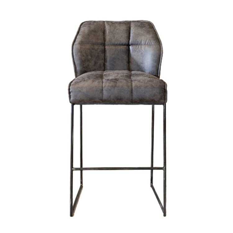 Tabouret de bar Abel industriel anthracite 82 cm