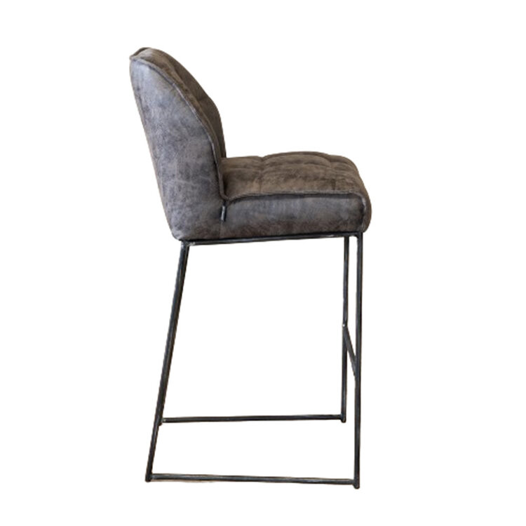 Tabouret de bar Abel industriel anthracite 82 cm