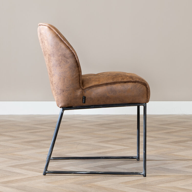 Chaise de salle à manger Abel cognac