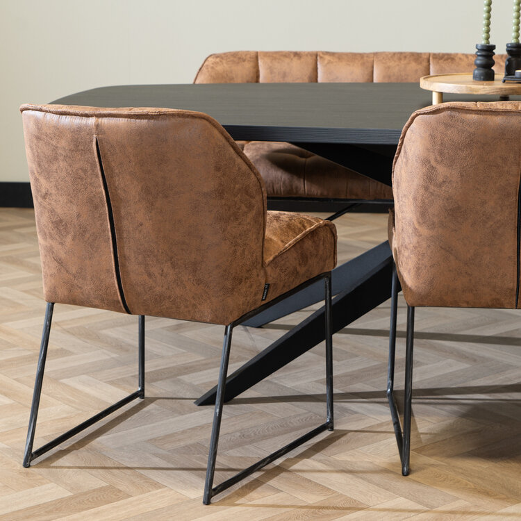 Chaise de salle à manger Abel cognac