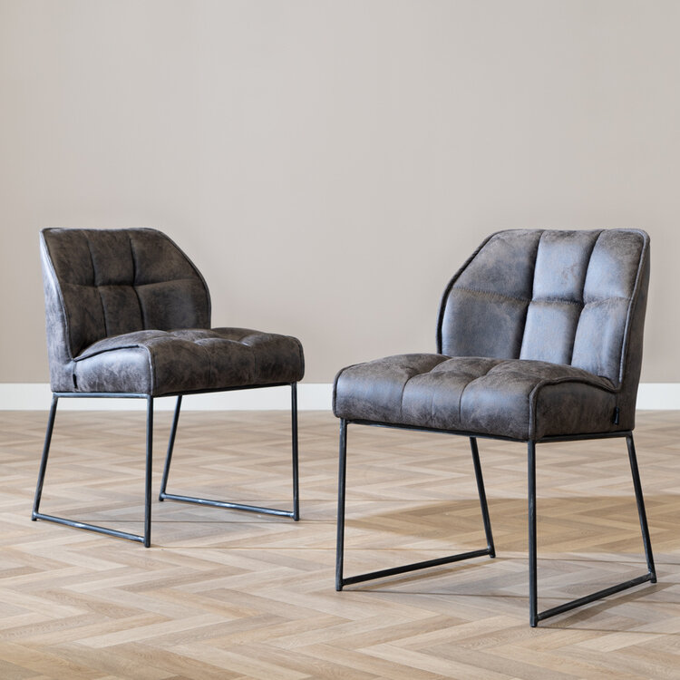 Chaise de salle à manger Abel anthracite