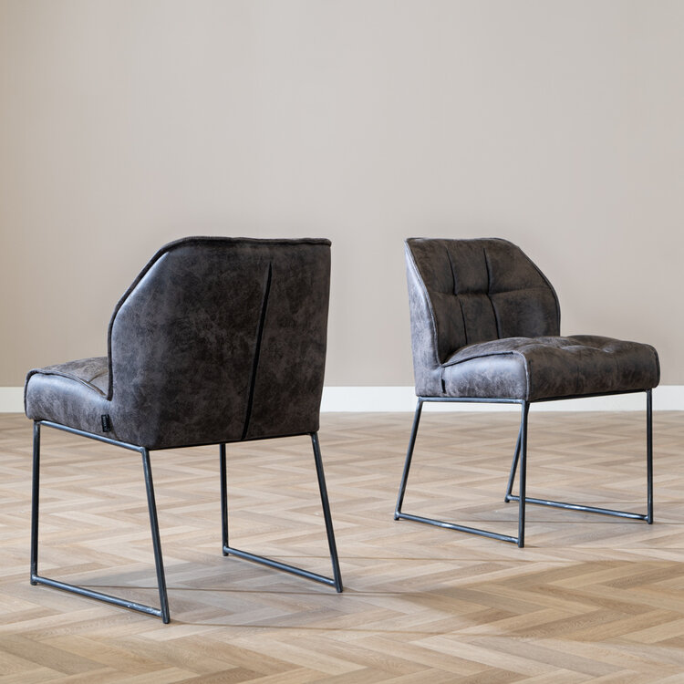 Chaise de salle à manger Abel anthracite