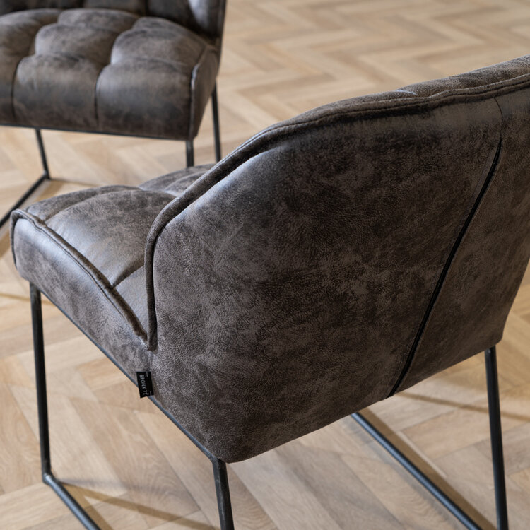 Chaise de salle à manger Abel anthracite