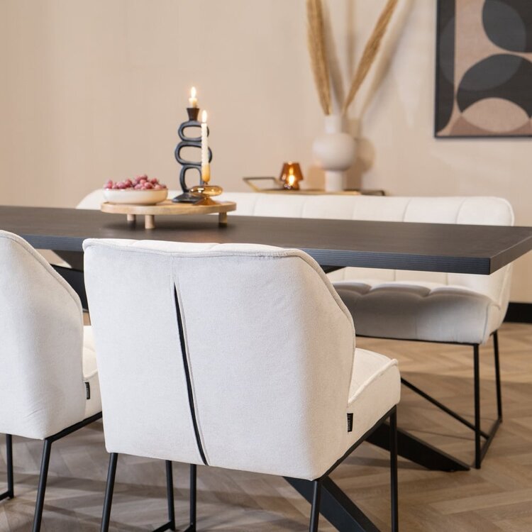 Chaise de salle à manger scandinave Jelle blanc