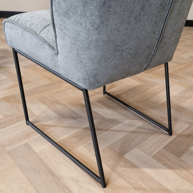 Chaise de salle à manger scandinave Jelle anthracite