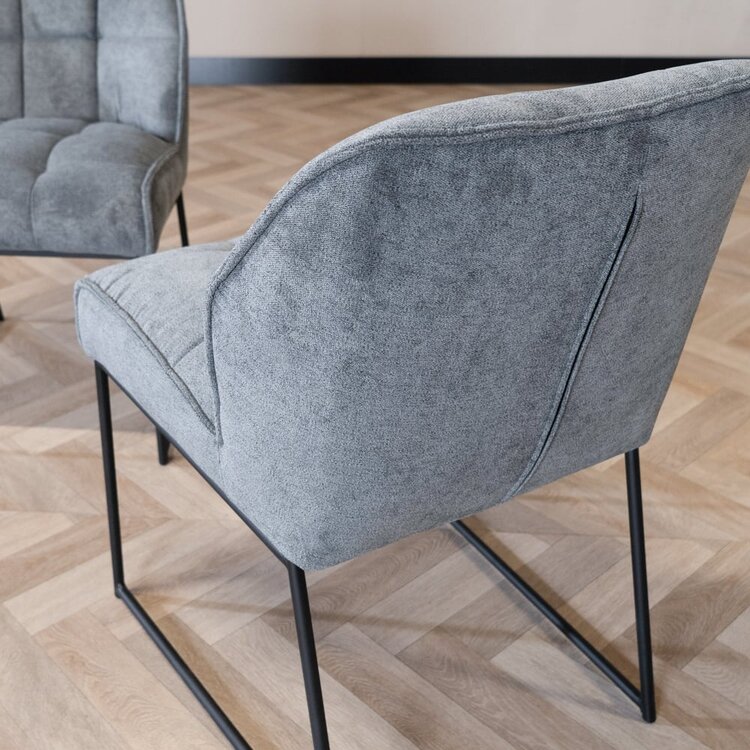 Chaise de salle à manger scandinave Jelle anthracite