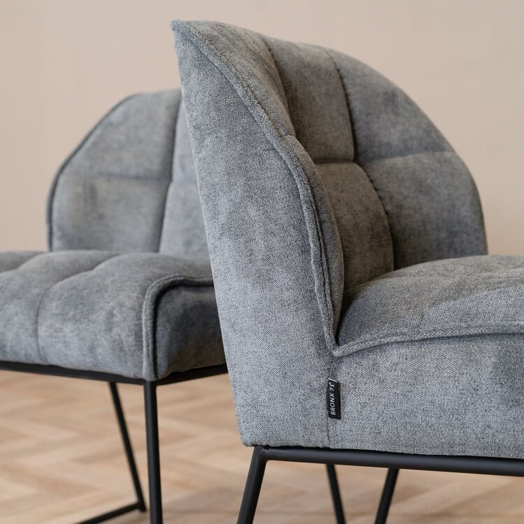 Chaise de salle à manger scandinave Jelle anthracite