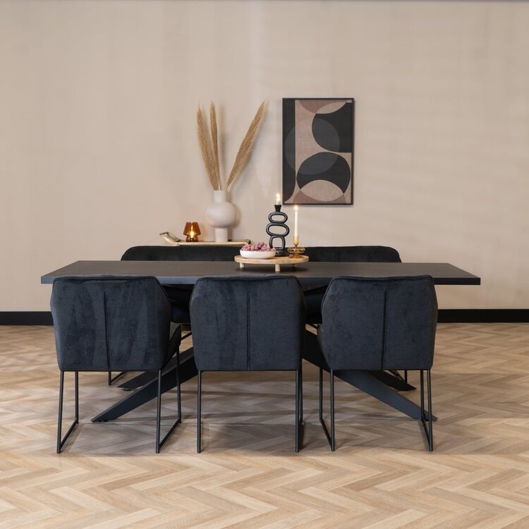 Chaise de salle à manger scandinave Jelle noir