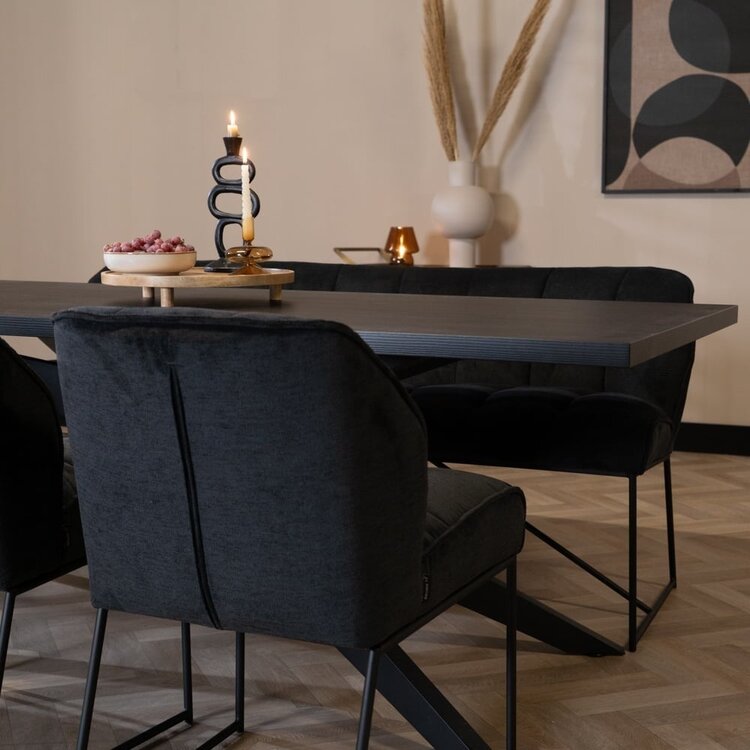 Chaise de salle à manger scandinave Jelle noir