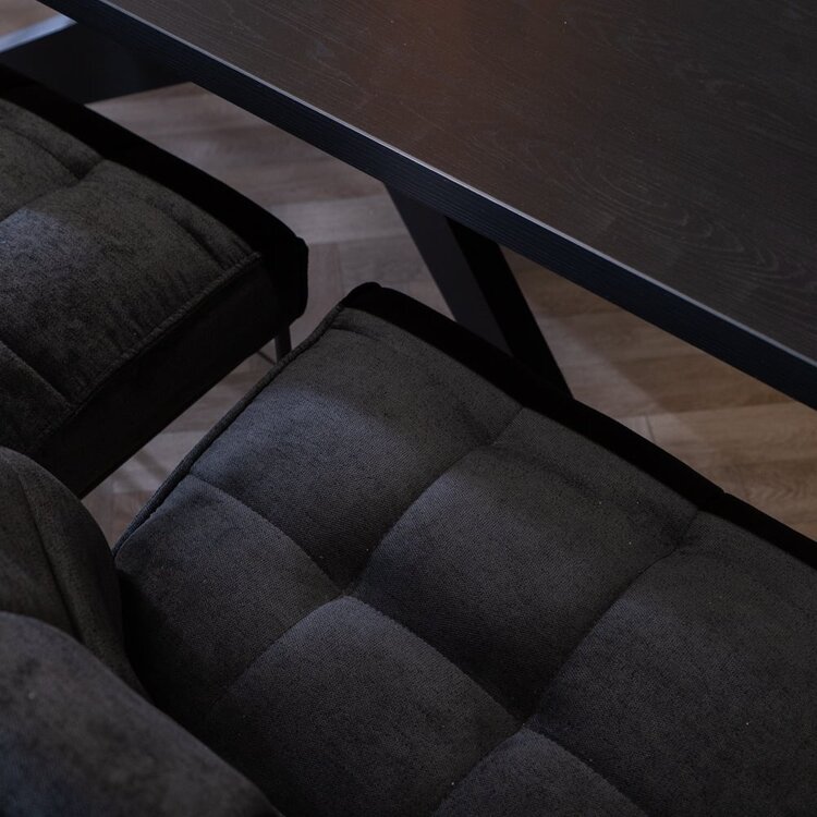 Chaise de salle à manger scandinave Jelle noir