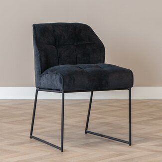 Chaise de salle à manger scandinave Jelle noir