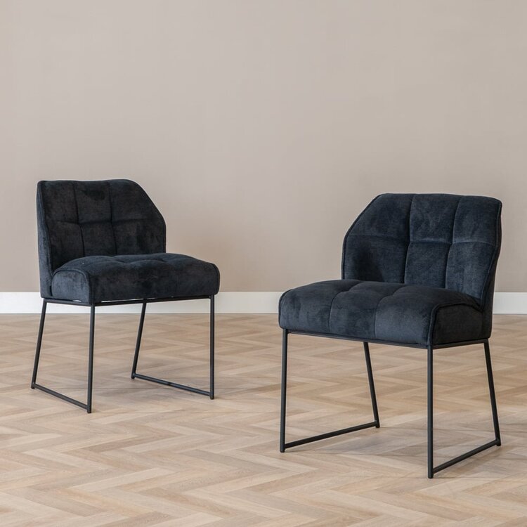 Chaise de salle à manger scandinave Jelle noir