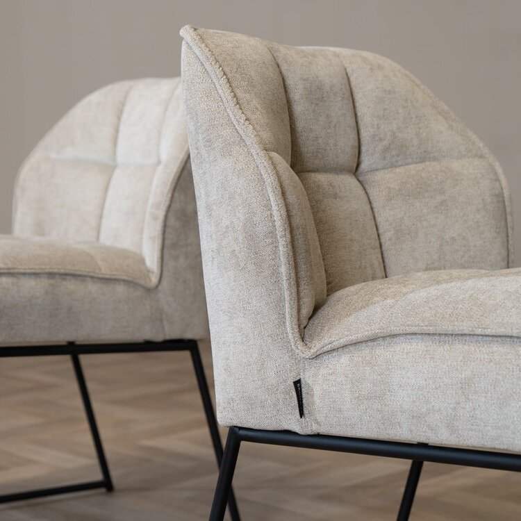 Chaise de salle à manger scandinave Jelle taupe