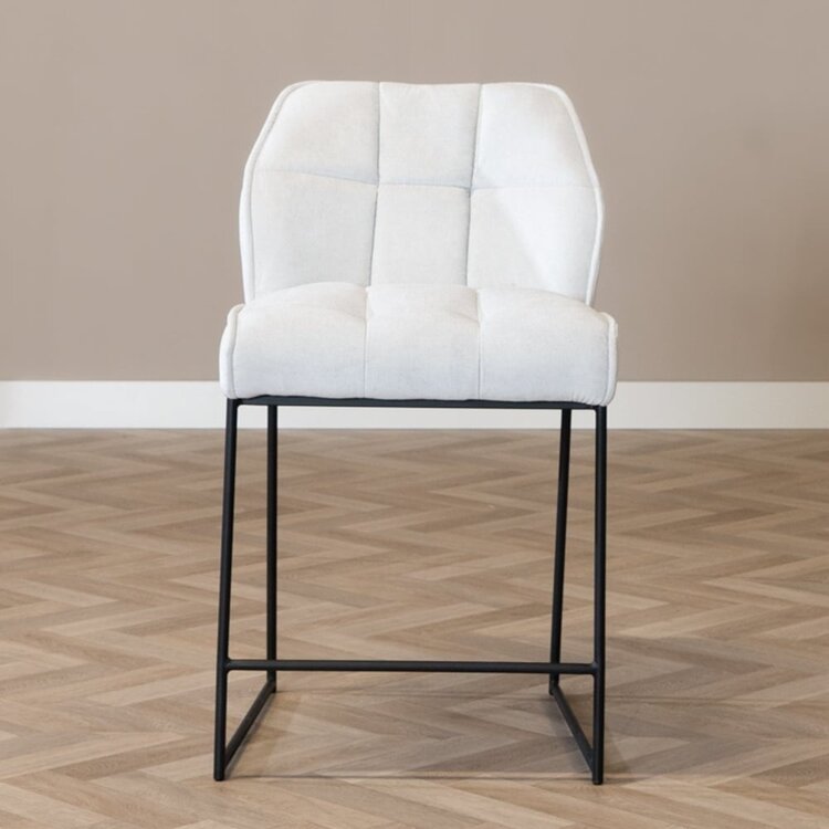 Tabouret de bar scandinave Jelle blanc 70 cm