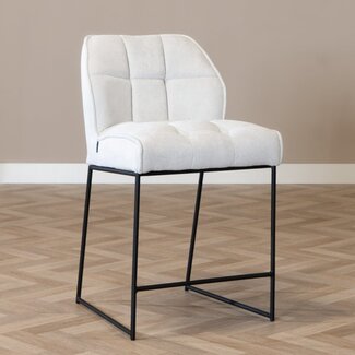 Tabouret de bar scandinave Jelle blanc 70 cm