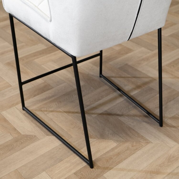 Tabouret de bar scandinave Jelle blanc 70 cm