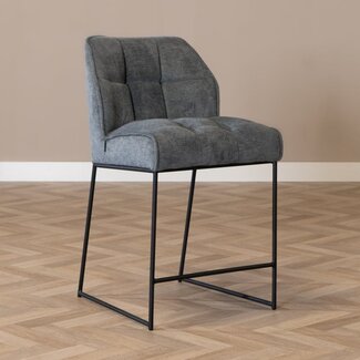 Tabouret de bar scandinave Jelle anthracite 70 cm