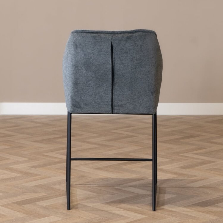 Tabouret de bar scandinave Jelle anthracite 70 cm