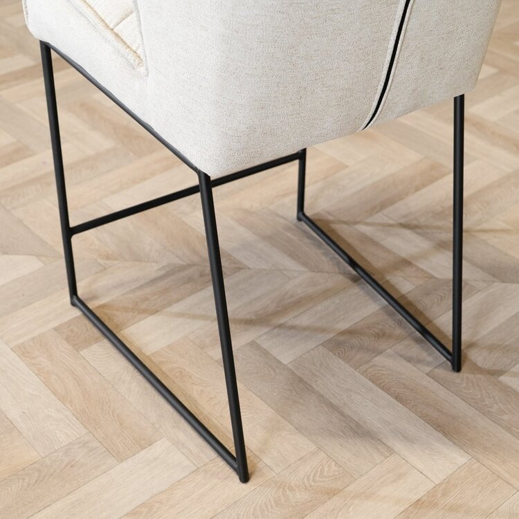 Tabouret de bar scandinave Jelle taupe 70 cm
