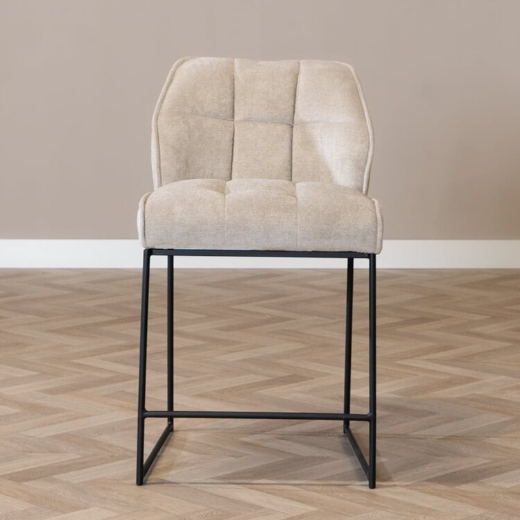 Tabouret de bar scandinave Jelle taupe 70 cm