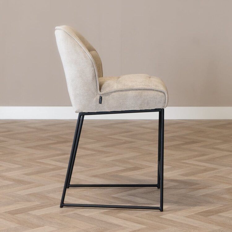Tabouret de bar scandinave Jelle taupe 70 cm