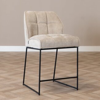 Tabouret de bar scandinave Jelle taupe 70 cm