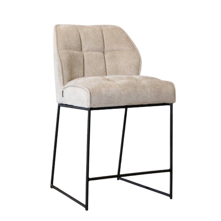 Tabouret de bar scandinave Jelle taupe 70 cm