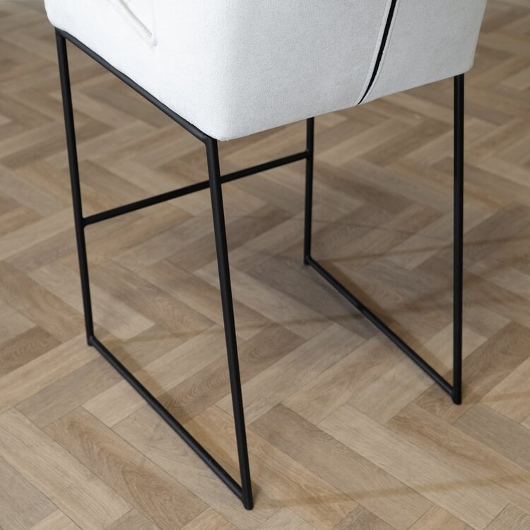 Tabouret de bar scandinave Jelle blanc 82 cm