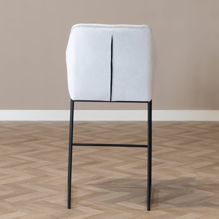 Tabouret de bar scandinave Jelle blanc 82 cm