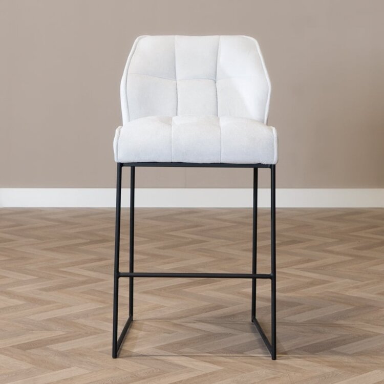 Tabouret de bar scandinave Jelle blanc 82 cm
