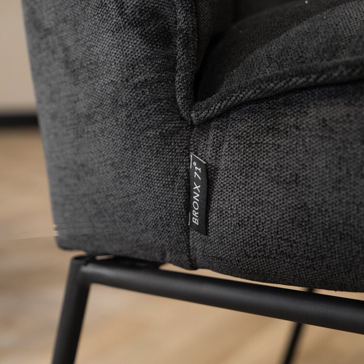 Tabouret de bar scandinave Jelle noir 82 cm