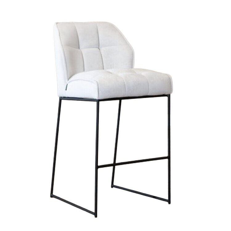 Tabouret de bar scandinave Jelle blanc 82 cm