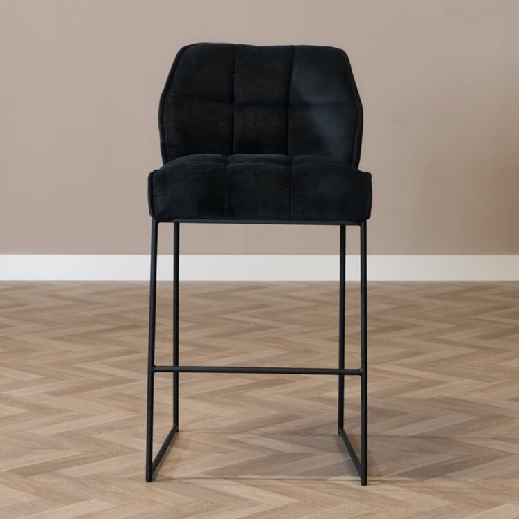 Tabouret de bar scandinave Jelle noir 82 cm