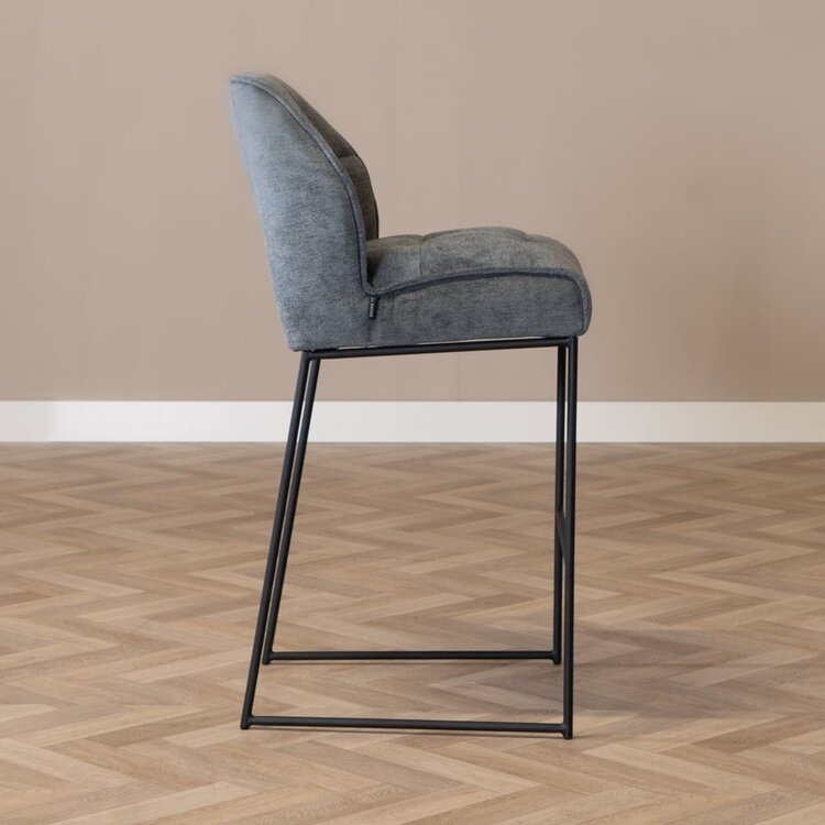 Tabouret de bar scandinave Jelle anthracite 82 cm