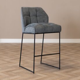 Tabouret de bar scandinave Jelle anthracite 82 cm