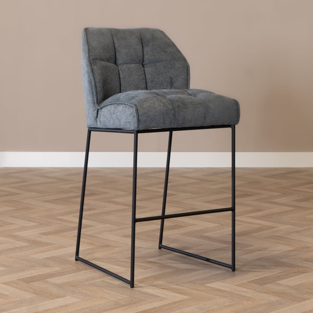 Tabouret de bar scandinave Jelle anthracite 82 cm