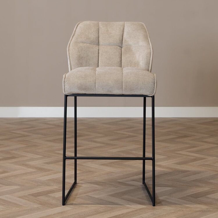 Tabouret de bar scandinave Jelle taupe 82 cm