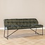 Banc de salle à manger en velours Janna 185 cm vert foncé