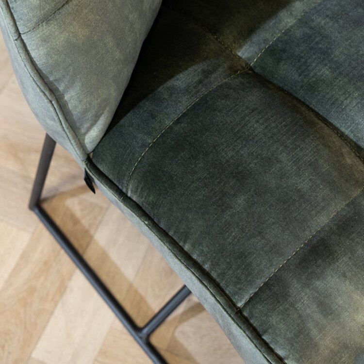 Banc de salle à manger en velours Janna 185 cm vert foncé