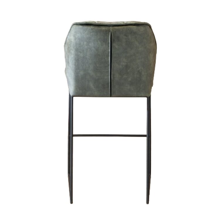 Tabouret de bar en velours Janna vert foncé 82 cm