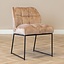Chaise de salle à manger en velours Janna taupe