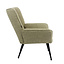 Fauteuil City tissu lin vert olive