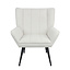Fauteuil City tissu lin blanc cassé