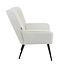 Fauteuil City tissu lin blanc cassé